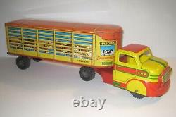 18 Vintage Marx Tin Livestock Lines Delivery Truck