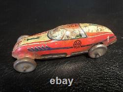 1930s Marx Tin Litho Wind Up Ace #1 Race Car Original Vintage Condition Untested
