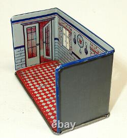 1930s vtg Marx Newlyweds KITCHEN Tin Litho Art Deco Doll House Toy #190 BOX
