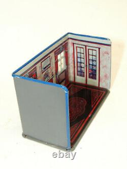 1930s vtg Marx Newlyweds PARLOR Tin Litho Art Deco Doll House Toy #193 BOX