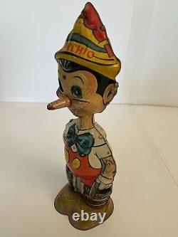 1939 Vintage Antique Marx Tin Lithograph Wind-Up Disney Pinocchio Toy RARE
