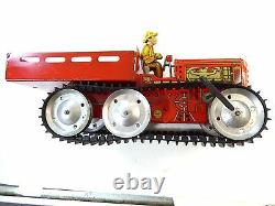 1940's VINTAGE TIN MARX TOY GIANT REVERSING TRACTOR TRUCK + FARMER NEW OLD STOCK