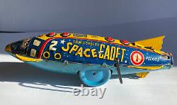 1952 Vintage Marx Tom Corbett Space Cadet Polaris #2 Tin Wind Up Space Rocket