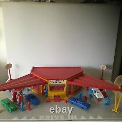 1993 Marx Play Set Vintage Sears Service Center -Tin Lithograph Gas Station Toy