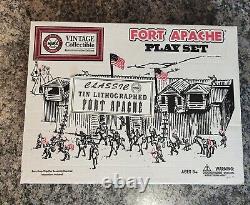 1995 Marx Toys Fort Apache Tin Lithograph Play Set Vintage Commemorative Edition