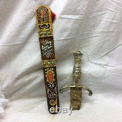 3 Pc Vintage Tin Luis Marx Toy King Arthur Sheath Excalibur Chest Shield & Guard