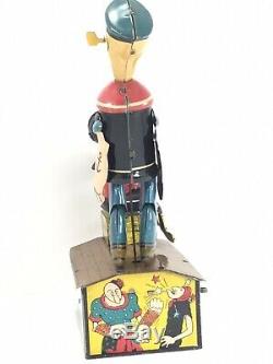 Antique Vintage Marx Popeye And Olive Oyl Dancing Jigger Tin Toy 1936