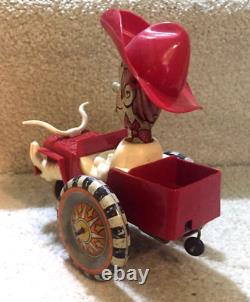 Antique Vintage Marx Postwar Tin Wind Up''rodeo Joe'' Toy It Works