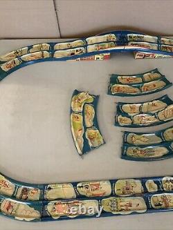 COMPLETE Vintage Antique Louis Marx Tin Litho Streamline Speedway Race Car Track