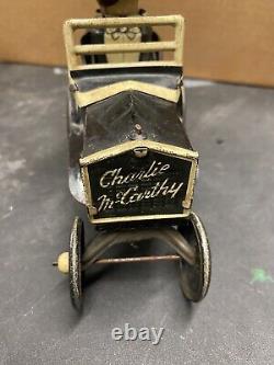 Charlie McCarthy Benzine Buggy Marx Vintage 1930's Wind-up Tin Toy Edgar Bergen