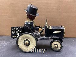 Charlie McCarthy Benzine Buggy Marx Vintage 1930's Wind-up Tin Toy Edgar Bergen