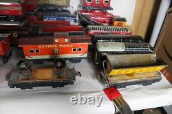 Collection Of 40 Marx Vintage Tin Trains
