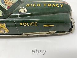 Dick Tracy Squad Car No. 1 Marx Toys Tin Litho 1949 Vintage 11 Inch