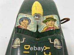 Dick Tracy Squad Car No. 1 Marx Toys Tin Litho 1949 Vintage 11 Inch