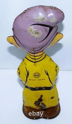 Disney 1938 Dopey Marx Tin Wind-up Toy In Working Condition