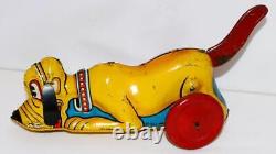 Disney 1939 Pluto Lever Action Version Marx Tin Wind-up Toy