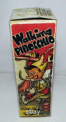 Ex! Disney 1939 Pinocchio Marx Tin Wind-up Toy+ Built-in Key+ Replica Box Set