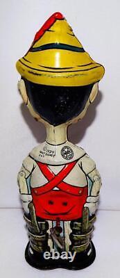 Ex Disney 1939pinocchiomarx Tin Wind-up Toy+built-in Key&box Set-black Shoes