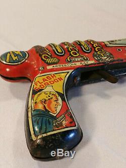 Flash Gordon ARRESTING RAY Tin-Litho Clicker Gun Vintage Marx King Features Synd