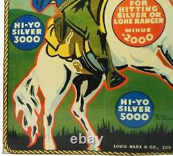 Louis Marx & Co Ny (1938)'hi-yo Silver The Lone Ranger Target Game' Litho'd Tin