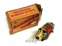 Louis Marx Toys Running Scottie With Box Vintage