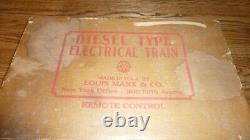 Louis Marx Train Set Tin Litho Box Diesel Type Vintage 6000 Southern Pacific