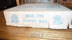 Louis Marx Train Set Tin Litho Box Diesel Type Vintage M 10005 Baltimore Ohio