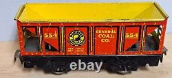 Louis Marx Vintage Electric Train And Tin Wagon Set Plus Transformer