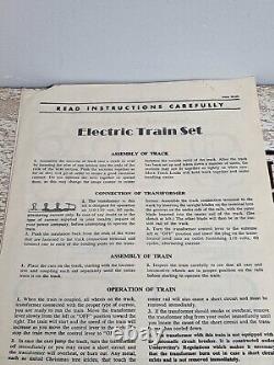 Louis Marx Vintage Electric Train And Tin Wagon Set Plus Transformer