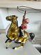 Louis Marx Vintage RIde Em Cowboy Litho and Celluloid Windup Tin Toy