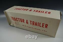 MARX 1950s CLIMBING TRACTOR AND TRAILER SET TIN WINDUP TOY VINTAGE ORIGINAL BOX