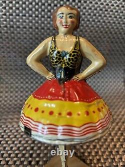 MARX BALLERINA SPINNING TOP LITHO TIN TOY BALLET DANCER Vtg 1930S WORKS