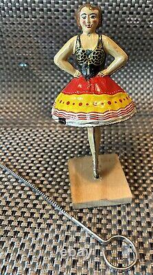 MARX BALLERINA SPINNING TOP LITHO TIN TOY BALLET DANCER Vtg 1930S WORKS