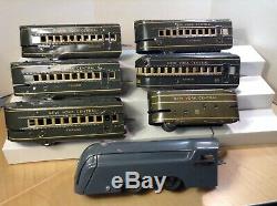 MARX ELECTRIC VINTAGE MERCURY 7 Pc New York Central GRAY passenger Articulated