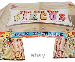 MARX THE BIG TOP CIRCUS Tin Litho Tent 1950s VTG ToyGreatest Show in Toyland