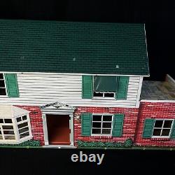 MARX TIN LITHO Colonial DOLL HOUSE 2 Story RARE Vintage