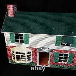 MARX TIN LITHO Colonial DOLL HOUSE 2 Story RARE Vintage