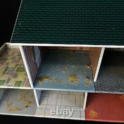 MARX TIN LITHO Colonial DOLL HOUSE 2 Story RARE Vintage