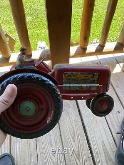 MARX TIN TRACTOR 1940s FARM TOY LITHO AGRICULTURE VINTAGE ANTIQUE