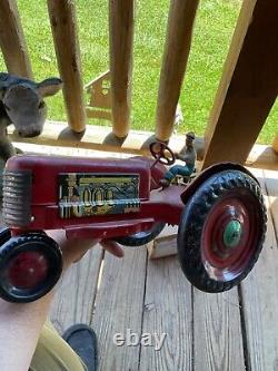 MARX TIN TRACTOR 1940s FARM TOY LITHO AGRICULTURE VINTAGE ANTIQUE