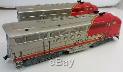 Marx 21 A/A Santa Fe O Gauge Tin Metal Diesel Engine Vintage Locomotive