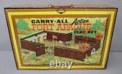 Marx 4685 Vintage Fort Apache Carry-All Action Play Set with Tinplate Case EX/Box