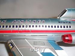 Marx 727 American Airlines battery-powered tin toy airplane vintage 1960s