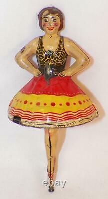 Marx Ballerina Spinning Top Tin Toy Ballet Dancer Vintage 1930s Hard To Find