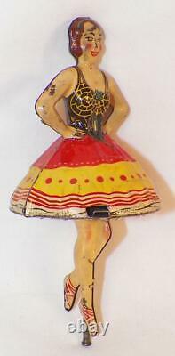 Marx Ballerina Spinning Top Tin Toy Ballet Dancer Vintage 1930s Hard To Find