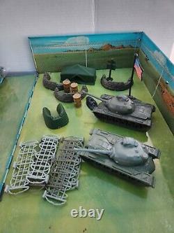 Marx Boot Camp PlaysetNearly Complete with soldiers/tanks/accessories! VINTAGE