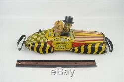 Marx Charlie McCarthy & Moritmer Snerd Vintage 1939 Private Car Wind up Tin Toy
