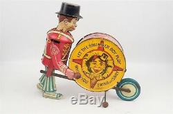 Marx Charlie McCarthy Vintage Drummer Boy Tin Windup Toy for Display