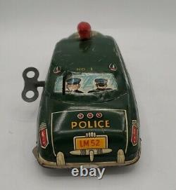 Marx Dick Tracy Police Squad Vintage Tin 11-inch Toy Wind-up Patrol Car 1949