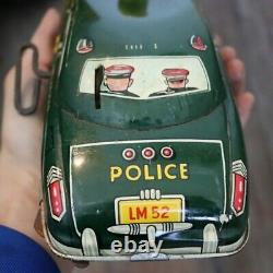Marx Dick Tracy Wind Up Mechanical Tin Litho Police Squad Car Antique Vintage